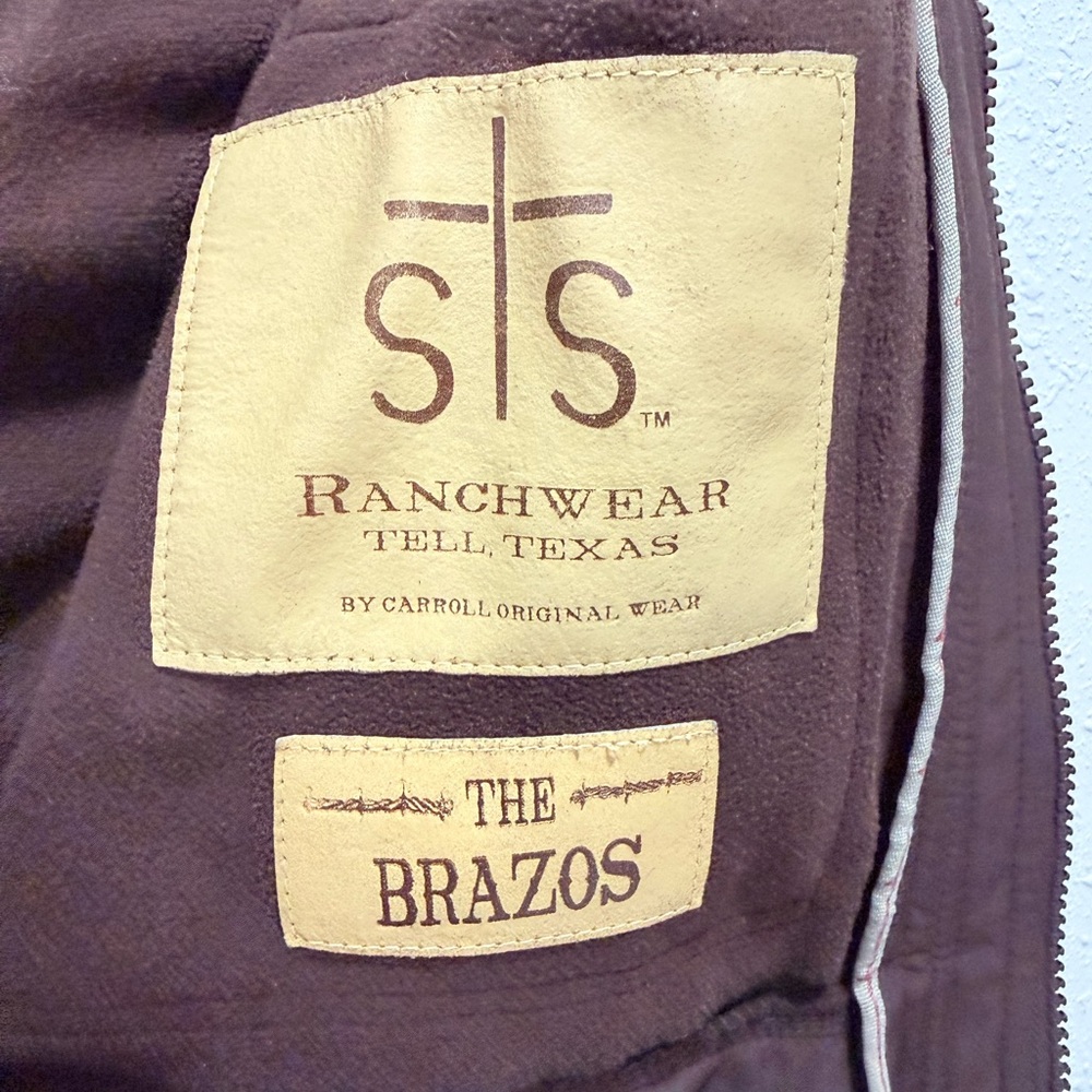 STS Ranchwear Brown Work Jacket with Rodeo Contest Patch L - Picture 2 of 12